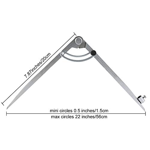 fanshiontide Compás de Marcar de Lápiz Divisor de ala de Marcado Brújula Grande - 200mm