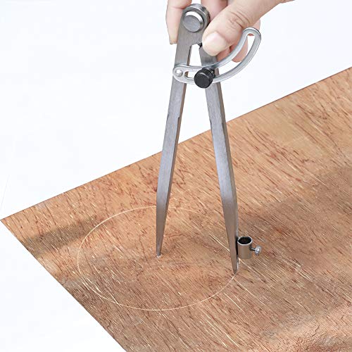 fanshiontide Compás de Marcar de Lápiz Divisor de ala de Marcado Brújula Grande - 200mm