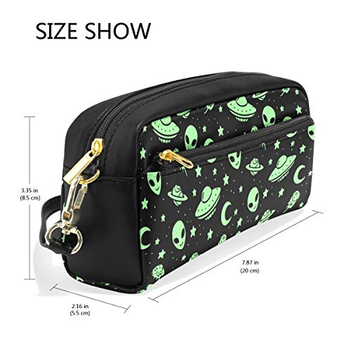 FANTAZIO - Estuche para lápices, diseño de Alien UFO Moon