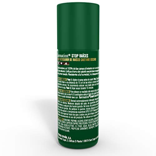 Farmatint Spray Instantáneo Capilar Stop Raíces, Castaño Oscuro - 75 ml