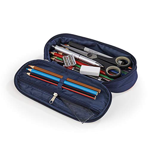 FC Bayern München Estuche Escolar niñas, diseño del FC Bayern Múnich (Color Azul/Rojo)