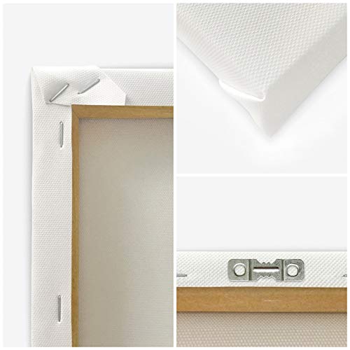 Feeby Cuadro de Pared XXL Arquitectura Impresión Lienzo Puente Río Ciudad Morado 120x80 cm