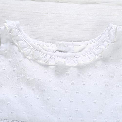 FELZ Ropa Bebe Niña Verano Recién Nacido 6 Meses a 5 Años Camiseta sin Mangas Cuello Redondo con Lazo de Encaje con Volantes + Pantalones Cortos de Mezclilla Conjunto de ropa/2pc Original Fiesta Ropa