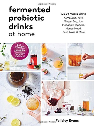 FERMENTED PROBIOTIC DRINKS AT: Make Your Own Kombucha, Kefir, Ginger Bug, Jun, Pineapple Tepache, Honey Mead, Beet Kvass, and More