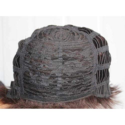 FGKLU Pelucas sintéticas Ondulado Natural Rihanna Corte Bob Peluca Corta Naranja Pelo sintético 12inch Mujer sintético Nuevo Encantador Rosa Rosada/Entradas Naturales/Peluca de la muñeca