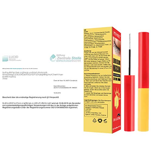 Fiber Eyelash Mascara, Rímel Impermeable, Rímel brillante como un diamante, Impermeable y duradero, Maquillaje de Ojos Largo y Encantador