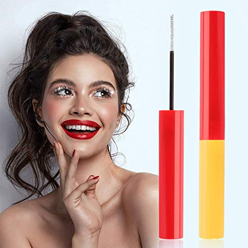 Fiber Eyelash Mascara, Rímel Impermeable, Rímel brillante como un diamante, Impermeable y duradero, Maquillaje de Ojos Largo y Encantador