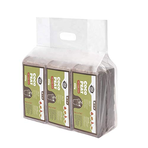 Fibra DE Coco 6 x 650g (9L) | ORGÁNICO | 100% Natural | NO DAÑINA para Reptiles | Medio DE Cultivo | Coco para PLANTACIONES | SUSTRATO DE Coco | BRIQUETAS COMPRIMIDAS DE Coco Ladrillos Coconut & Coir