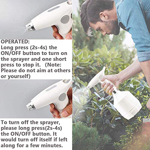 FiiMoo Aerosol eléctrico, Botella de Spray electrico para Plantas y Flores, Regadera eléctrica para Alcohol, Limpieza del hogar, 1000ML (Azul)