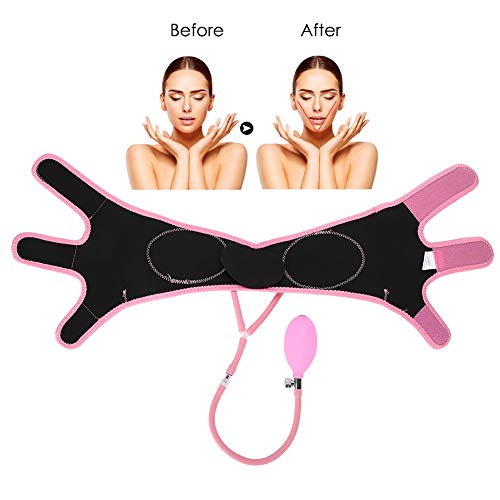 Filfeel mascarilla Antiarrugas Vendajes Apretado doble cara en V inflado para levantar el encanto del temperamento de la piel facial Durmiendo viendo la tele en casa