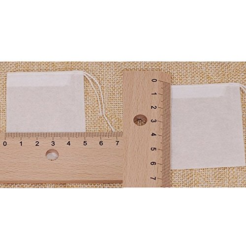 Filtros desechables, 100 piezas, para té vacío bolsas con cuerdas para té/café/hierbas/ramos/polvo a base de plantas