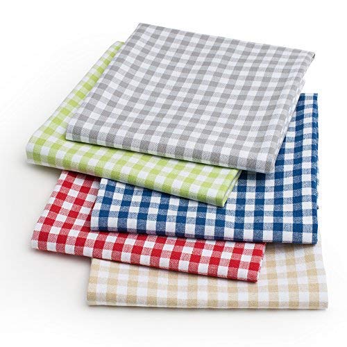 FILU Paños de cocina (4 unidades, rojo / blanco) 50 x 70 cm paño de cocina / paño para vajilla de algodón 100 %, de cuadros elegante y teñido de alta calidad, estilo escandinavo, estilo rústico, bávaro, estilo bávaro Oktoberfest