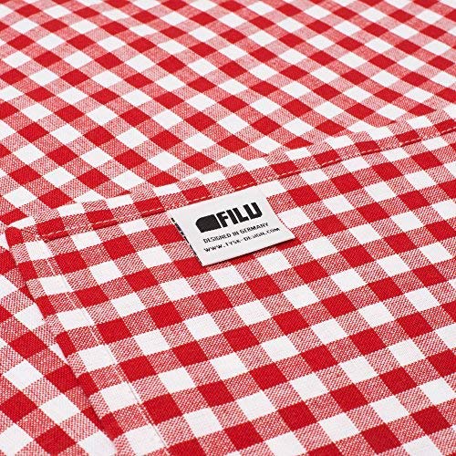 FILU Paños de cocina (4 unidades, rojo / blanco) 50 x 70 cm paño de cocina / paño para vajilla de algodón 100 %, de cuadros elegante y teñido de alta calidad, estilo escandinavo, estilo rústico, bávaro, estilo bávaro Oktoberfest