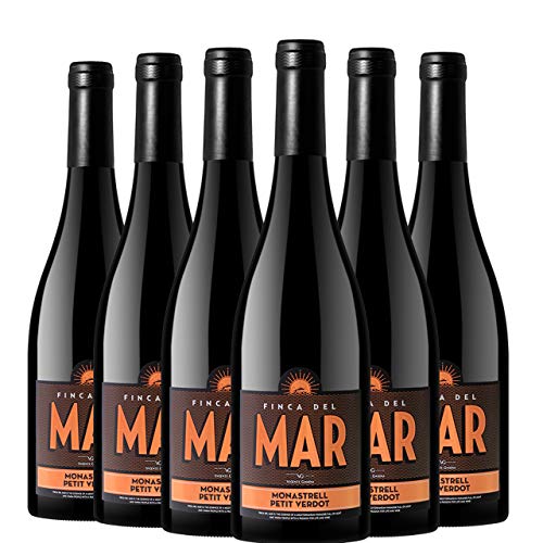 Finca del Mar Monastrell Petit Verdot Vino Tinto D.O. Valencia 6 Botellas - 750 ml