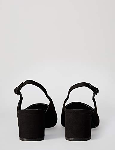 find. Point Block Heel Slingback Zapatos de Talón Abierto, Negro Black, 38 EU