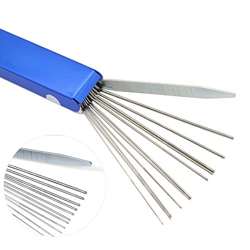 FineGood Carburadores Carbon Dirt Jet Remove Cleaner, 13 hilos de limpieza Set + 10 Cleaning Needles + 5 Nylon Brushes Tool Kit para motocicleta ATV Moped Welder Carb