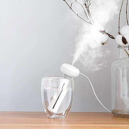 Finelyty Mini Humidificador De Viaje, USB Humidificador Portátil De Niebla, Humidificador De Aire De Viaje Dona, Difusor De Aire con Poco Ruido Y Sin Botella De Agua