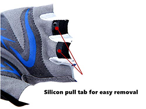 FINGER TEN Niño Ciclismo Guante al Aire Libre Carretera Ciclismo Montaña, Gel Acolchado Bicicleta Medio Dedo