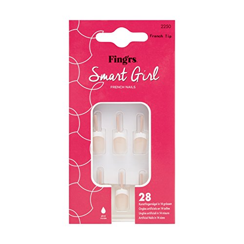 fingr 's 2250 – Falso Nails 24 Smart Girls Pink – Manicura Francesa Falsas Uñas pegamento