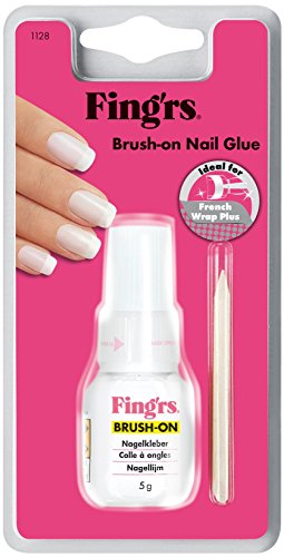 fing'rs1128 Brush-On - Pegamento de uñas con cepillo para uñas postizas