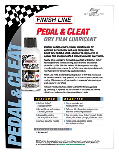 Finish Line - Lubricante para Pedal y Tacos de película Seca Aerosol, 5 onzas