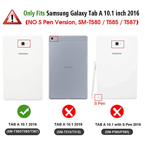 Fintie Funda de Silicona para Samsung Galaxy Tab A 10.1 2016 - [Honey Comb Series] Carcasa Ligera de Silicón Antideslizante para Niños a Prueba de Golpes para Modelo SM-T580N / T585N, Púrpura