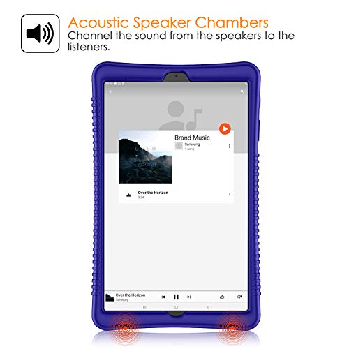 Fintie Funda de Silicona para Samsung Galaxy Tab A 10.1 2019 - [Honey Comb Series] Carcasa Ligera de Silicón Antideslizante para Niños a Prueba de Golpes para Modelo SM-T510/T515, Azul Oscuro