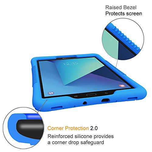 Fintie Funda de Silicona para Samsung Galaxy Tab S3 9.7 - [Honey Comb Series] Carcasa Ligera de Silicón Antideslizante para Niños a Prueba de Golpes para Modelo SM-T820/T825, Azul