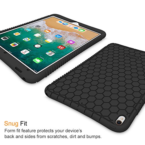 Fintie Funda para iPad Air 10.5" (3.ª Gen) 2019 / iPad Pro 10.5" 2017 - [Honey Comb Series] Carcasa Ligera de Silicón Antideslizante para Niños a Prueba de Golpes, Negro