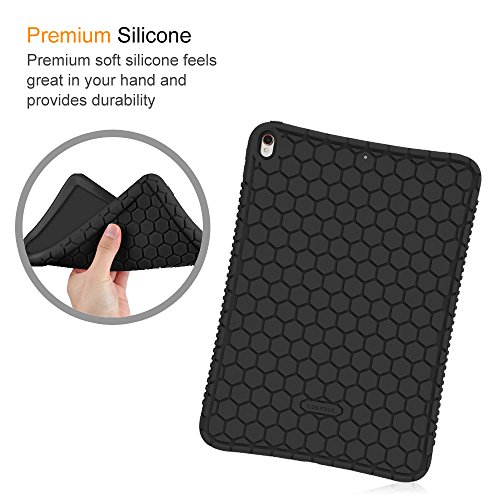 Fintie Funda para iPad Air 10.5" (3.ª Gen) 2019 / iPad Pro 10.5" 2017 - [Honey Comb Series] Carcasa Ligera de Silicón Antideslizante para Niños a Prueba de Golpes, Negro