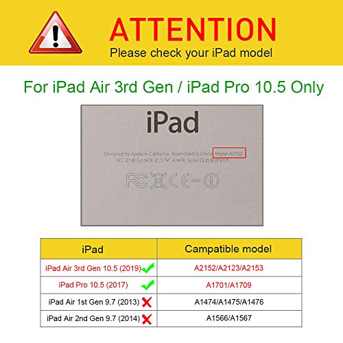 Fintie Funda para iPad Air 10.5" (3.ª Gen) 2019 / iPad Pro 10.5" 2017 - [Honey Comb Series] Carcasa Ligera de Silicón Antideslizante para Niños a Prueba de Golpes, Negro