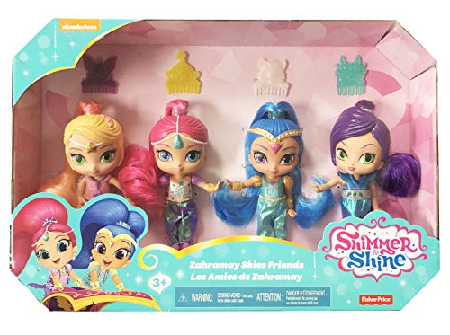 Fisher-Price Shimmer y Shine 4 Muñecas con Shimmer, Shine, Leah Y Zeta