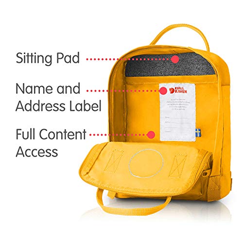 Fjällräven Kånken Mini Mochila de Senderismo Unisex Adulto, Amarillo (Warm Yellow), 7 l (29 x 20 x 13 cm)