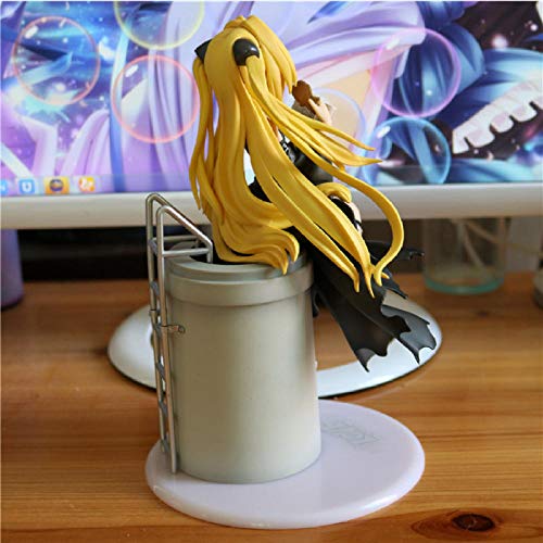 FJKYF Modelo De Animefigura De Acción De Anime To Love RU Darkness Eve Yami Eatting Ver Sea Bream Burned Black Dress Model Collection Doll 21Cm