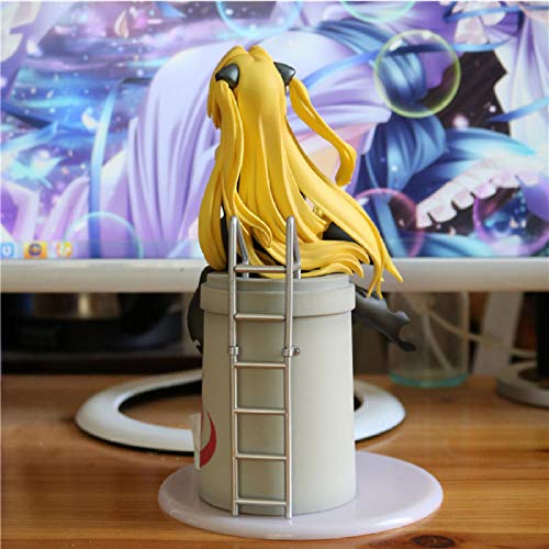 FJKYF Modelo De Animefigura De Acción De Anime To Love RU Darkness Eve Yami Eatting Ver Sea Bream Burned Black Dress Model Collection Doll 21Cm