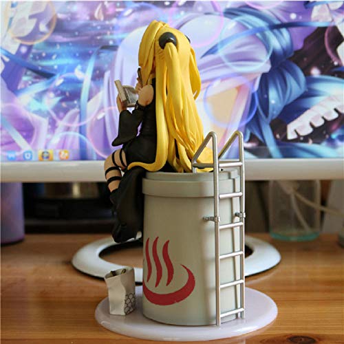 FJKYF Modelo De Animefigura De Acción De Anime To Love RU Darkness Eve Yami Eatting Ver Sea Bream Burned Black Dress Model Collection Doll 21Cm