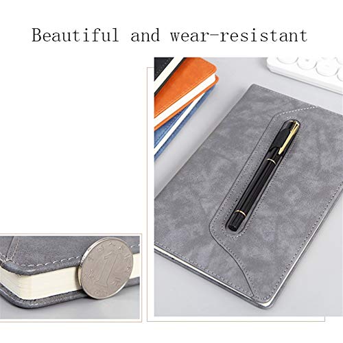 FJXQCY Dotted Journal/Cuaderno Punteado, Cuaderno Clásico, Acta De La Reunión, Diseño De La Pluma, 3 Tamaños, 4 Colores, 200 Páginas (Color : Gris, Size : A5)