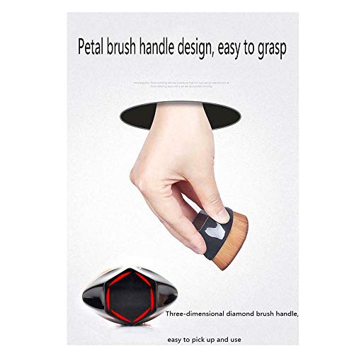 Flawless Wand Foundation Brush,Cepillo de base sin costura de alta densidad bb cream Pinceles de maquillaje Polvo suelto (Black)