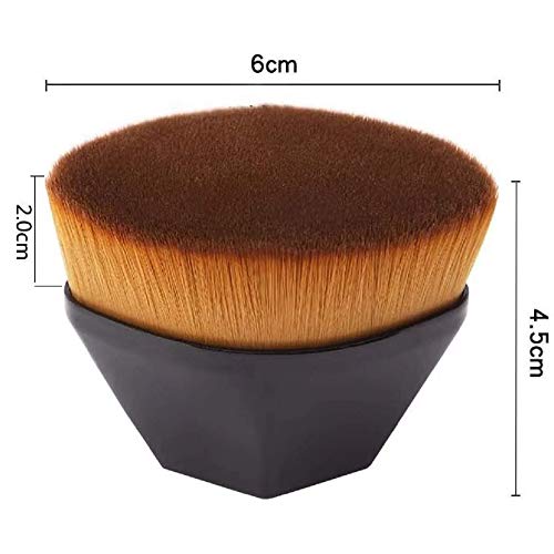 Flawless Wand Foundation Brush,Cepillo de base sin costura de alta densidad bb cream Pinceles de maquillaje Polvo suelto (Black)