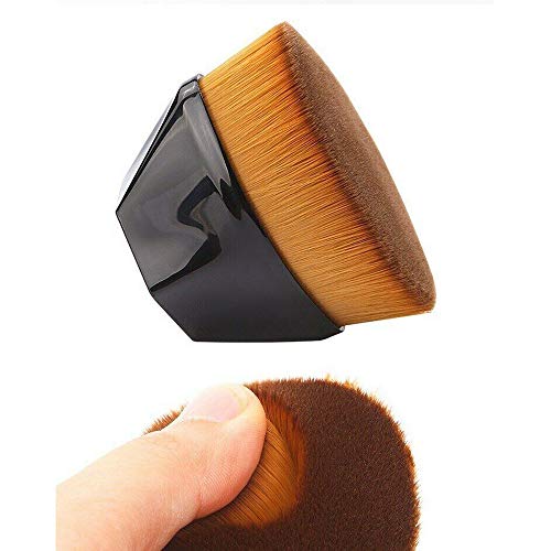 Flawless Wand Foundation Brush,Cepillo de base sin costura de alta densidad bb cream Pinceles de maquillaje Polvo suelto (Black)
