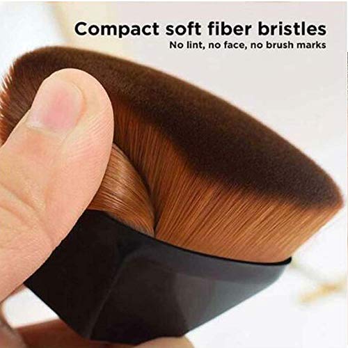 Flawless Wand Foundation Brush,Cepillo de base sin costura de alta densidad bb cream Pinceles de maquillaje Polvo suelto (Black)