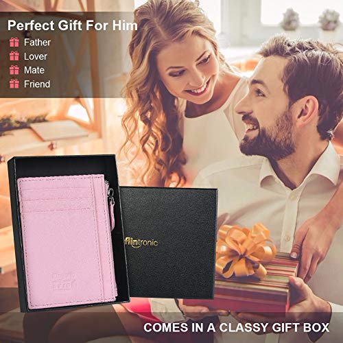 flintronic Billetera, Tarjetas de Crédito Slim Moda RFID Bloqueo Monedero de Cuero, Mini Billetera para Cartera ID,Tarjetero Crédito Licencia de Conducir Cartera Hombre