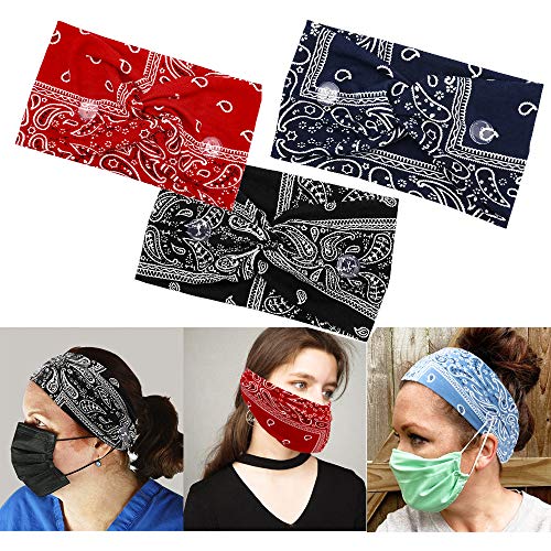 FLOFIA 6pcs Diademas Pelo Mujer Elásticas Turbantes Cinta Pelo Mujer de Nudo Paisley con Flor Criss Cross Banda para el Cabello Hair Bands Twisted Accesorios de Pelo para Cabello Pañuelo Pelo Mujer