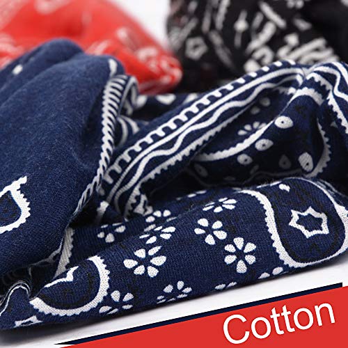 FLOFIA 6pcs Diademas Pelo Mujer Elásticas Turbantes Cinta Pelo Mujer de Nudo Paisley con Flor Criss Cross Banda para el Cabello Hair Bands Twisted Accesorios de Pelo para Cabello Pañuelo Pelo Mujer