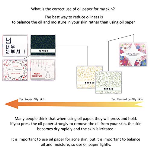 Flor de Cerezo - Papel secante de aceite natural con estuche de espejo de maquillaje