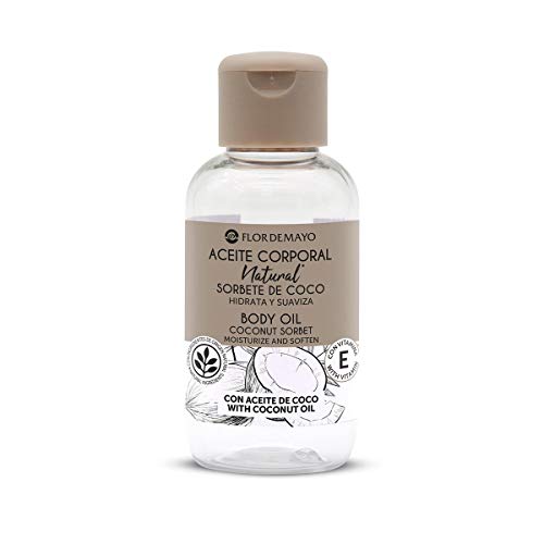 Flor de Mayo, Set hidratante aroma Sorbete de Coco, Aceite Corporal 100ml, Crema Corporal 50ml, Crema de Manos 30ml - Una experiencia muy divertida