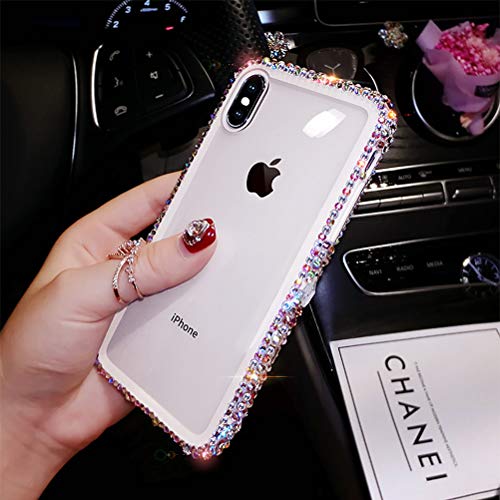 FOCCTS Pegatinas brillantes 6 tabletas adhesivos piedras colores 600pcs pegatinas de diamantes de imitación para teléfono DIY decoración niños manualidades