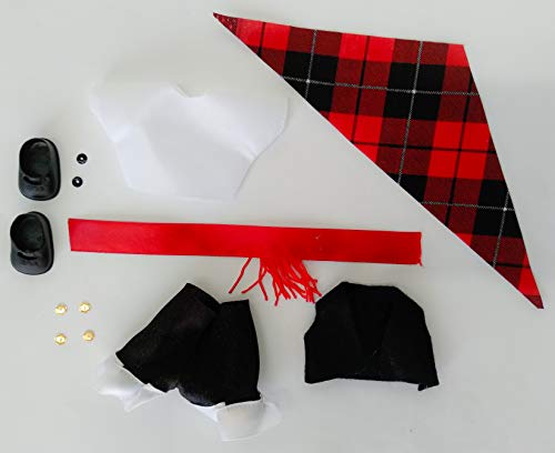 Folk Artesanía Vestido y complementos Regional típico Aragonés o Baturro muñeca Barriguitas de Famosa. Muñeca no incluida en el Lote.