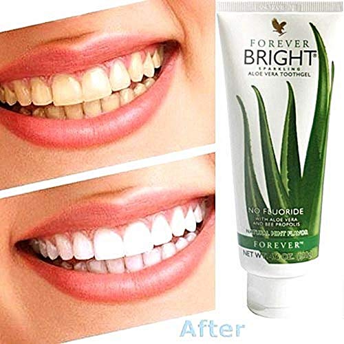 Forever living bright toothgel pasta de dientes de gel de aloe vera et con los propóleos de abeja sabor a menta blanqueadora natural sin fluor.