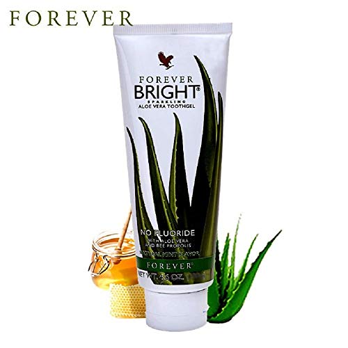 Forever living bright toothgel pasta de dientes de gel de aloe vera et con los propóleos de abeja sabor a menta blanqueadora natural sin fluor.